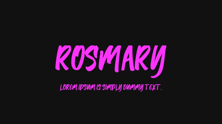 Rosmary Font