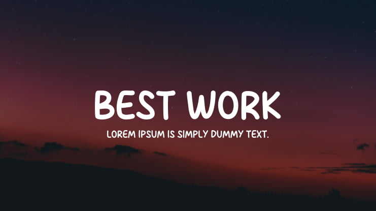 Best Work Font