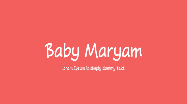 Baby Maryam Font