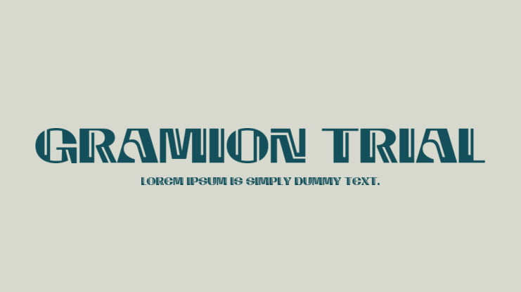 Gramion Trial Font