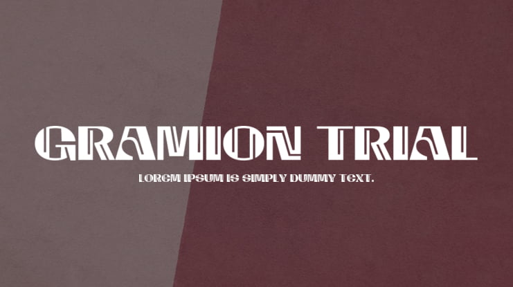 Gramion Trial Font