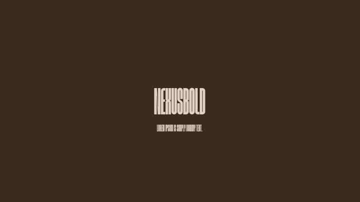 Nexusbold Font