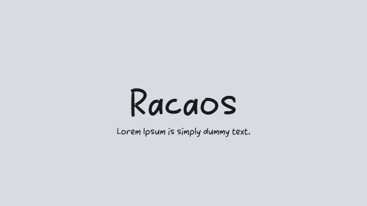 Racaos Font