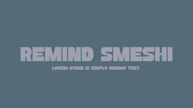 REMIND SMESHI Font