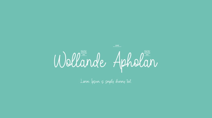 Wollande Apholan Font