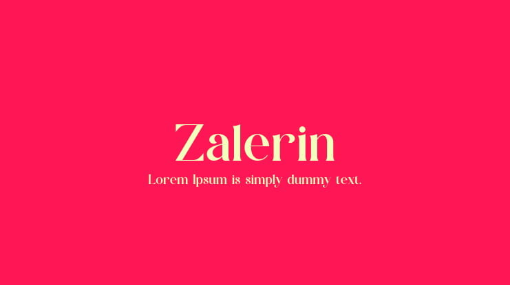 Zalerin Font