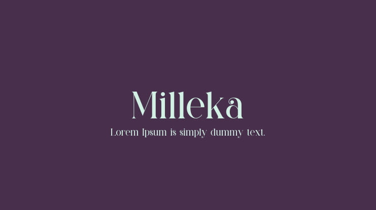 Milleka Font