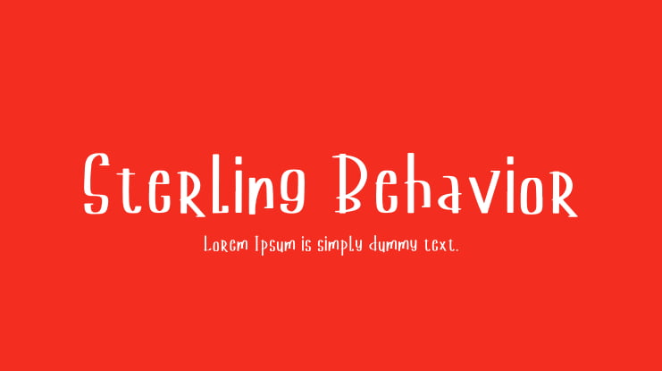 Sterling Behavior Font Family