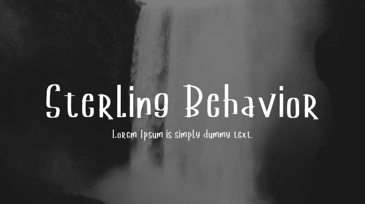 Sterling Behavior Font Family