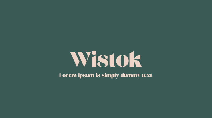 Wistok Font