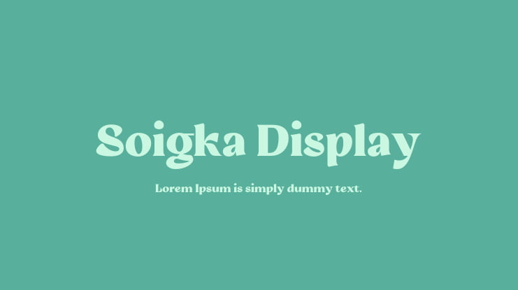 Soigka Display Font