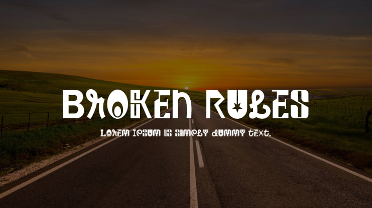 Broken Rules Font