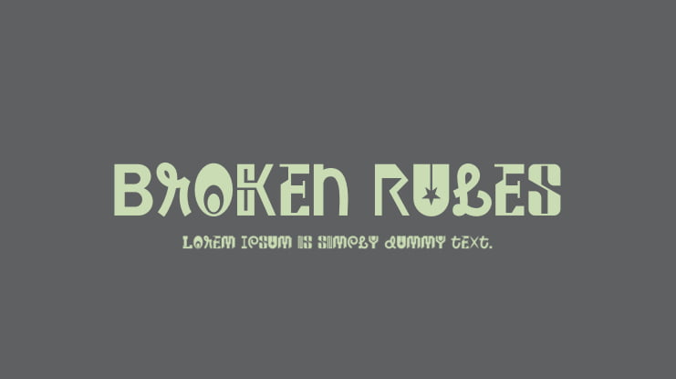 Broken Rules Font