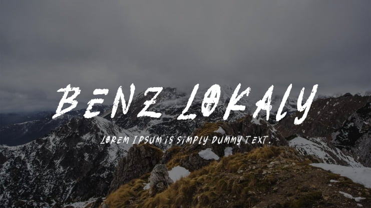 Benz Lokaly Font