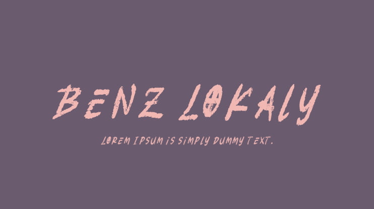 Benz Lokaly Font