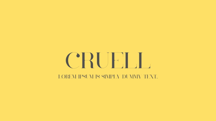 Cruell Font