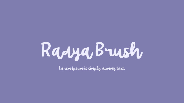 Radya Brush Font