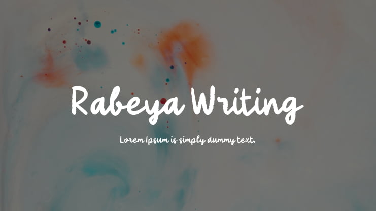 Rabeya Writing Font