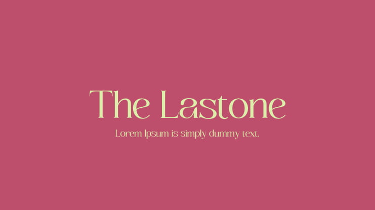 The Lastone Font Family