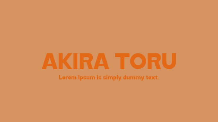 AKIRA TORU Font