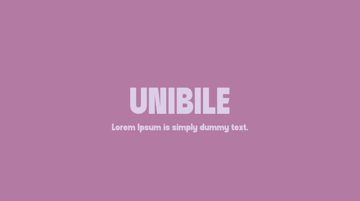 UNIBILE Font