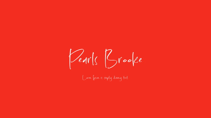 Pearls Brooke Font