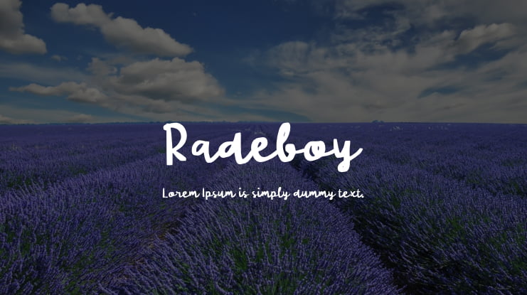 Radeboy Font