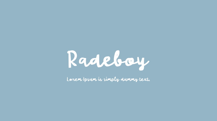 Radeboy Font