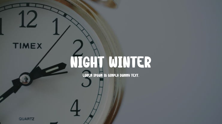 Night Winter Font