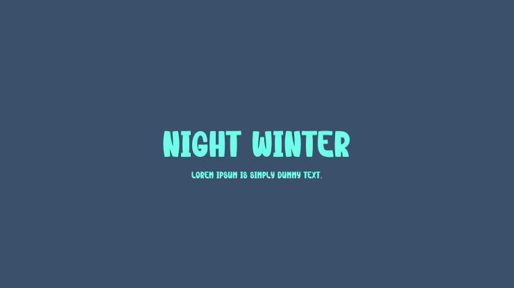 Night Winter Font