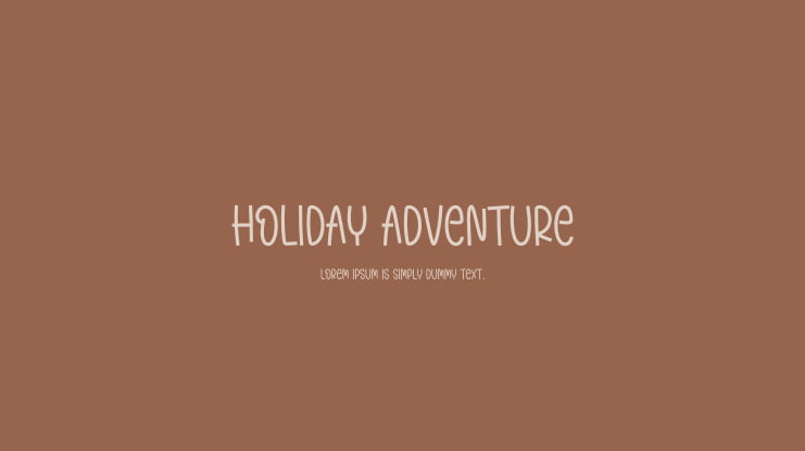 Holiday Adventure Font