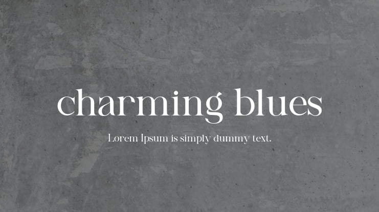 charming blues Font