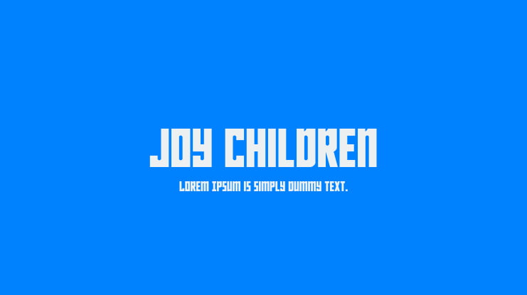 Joy Children Font Family