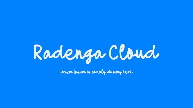 Radenga Cloud Font