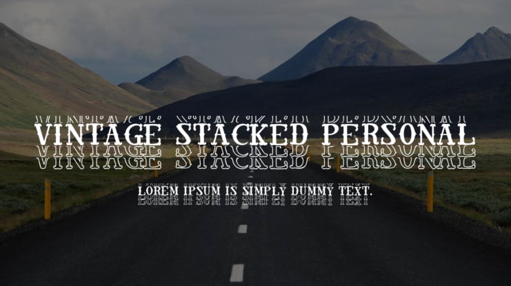 Vintage Stacked Personal Font