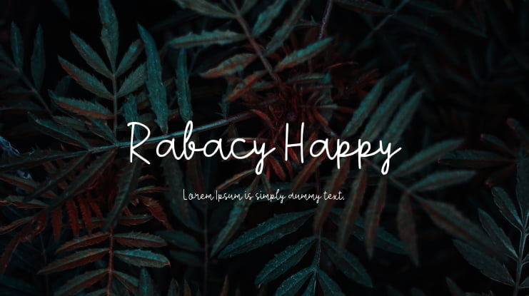 Rabacy Happy Font