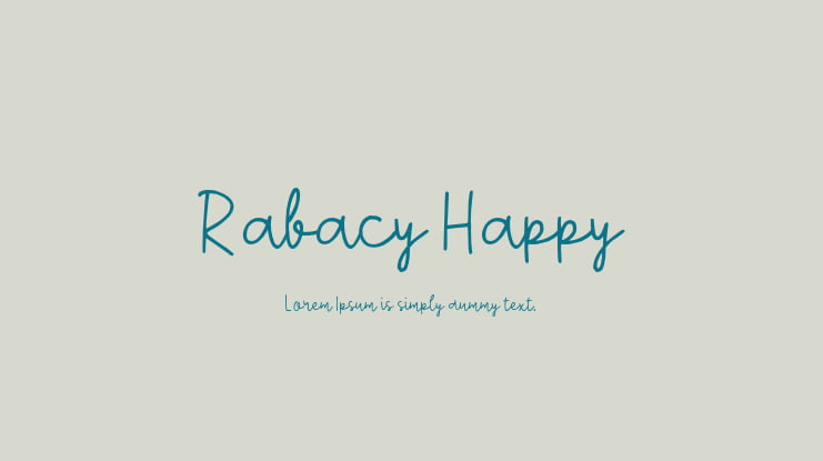 Rabacy Happy Font