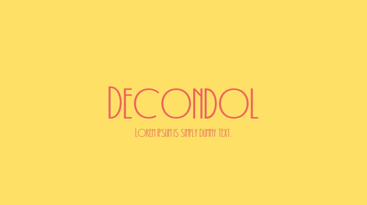 Decondol Font