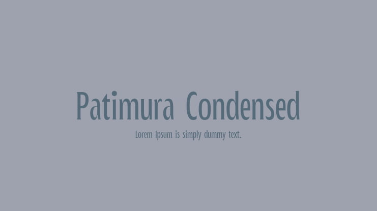 Patimura Condensed Font