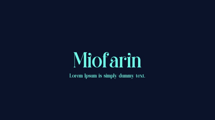 Miofarin Font