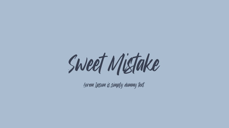 Sweet Mistake Font