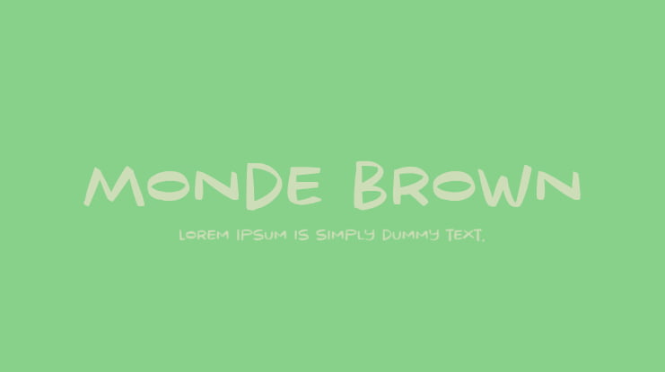 Monde Brown Font