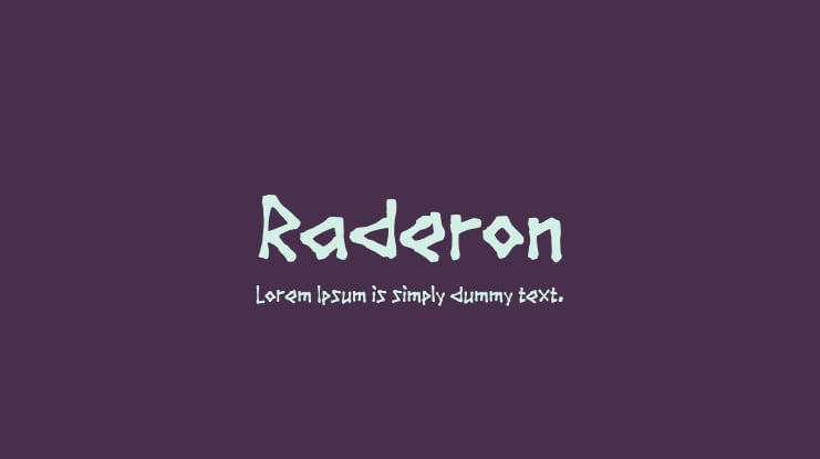 Raderon Font