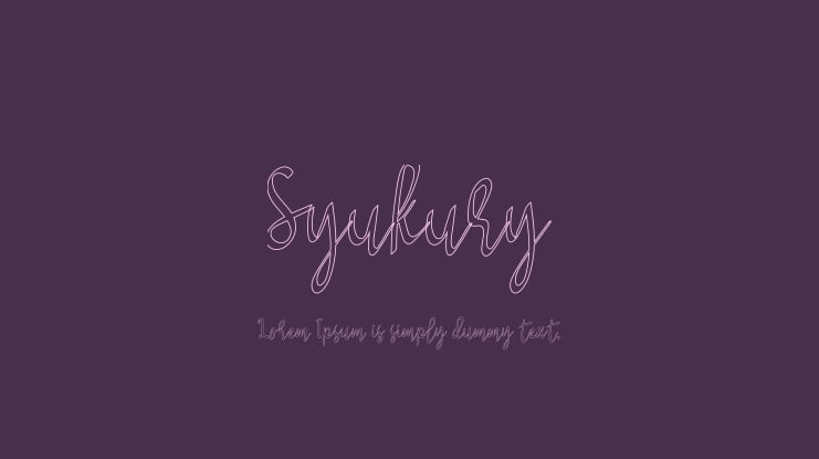 Syukury Font