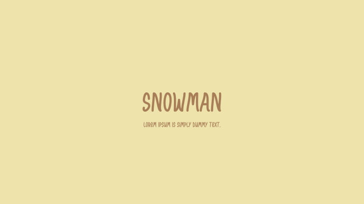 Snowman Font