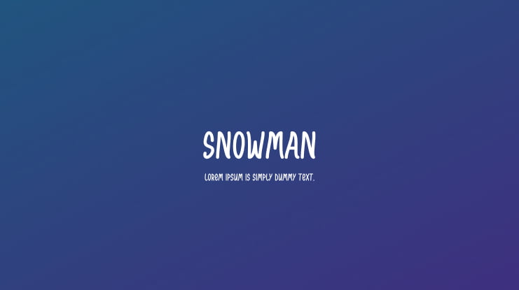 Snowman Font