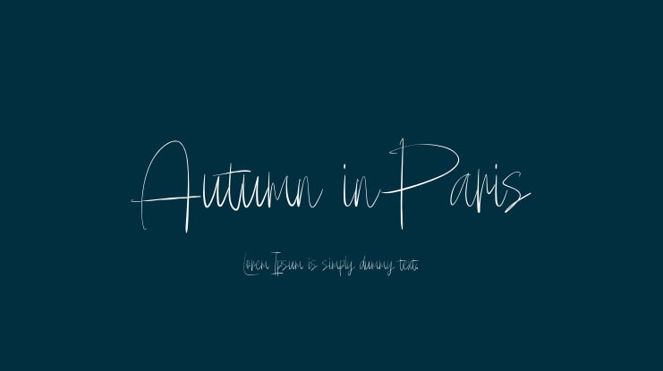 Autumn inParis Font