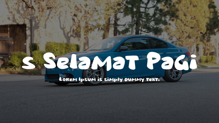 s Selamat Pagi Font