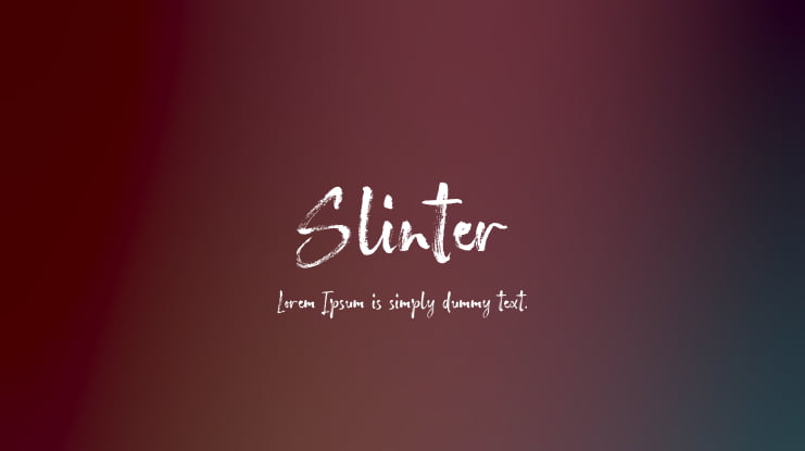 Slinter Font