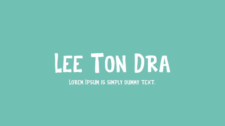 Lee Ton Dra Font Family